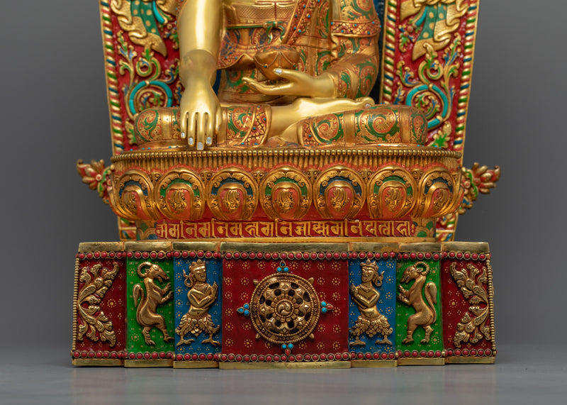 Hand-Carved Fasting Buddha Shakyamuni Statue | Buddhist Statue for Meditation