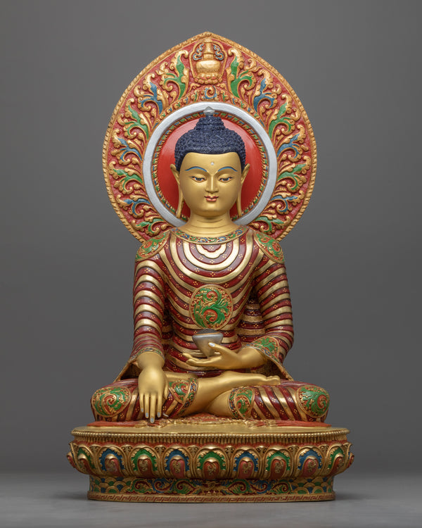 Shakyamuni Buddha Sculpture | Traditional Hand-Carved Historical Buddha Statue