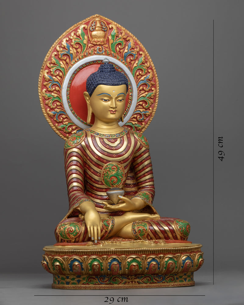 Shakyamuni Buddha Sculpture | Traditional Hand-Carved Historical Buddha Statue