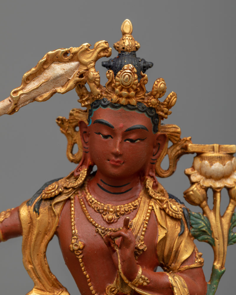 The Mini Manjushri Statue | A Radiant Beacon of Wisdom and Enlightenment