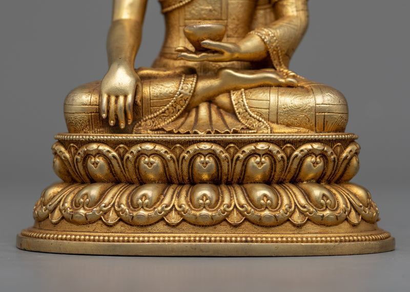 Golden Buddha Statue "Shakyamuni Buddha" | Immerse in Divine Tranquility