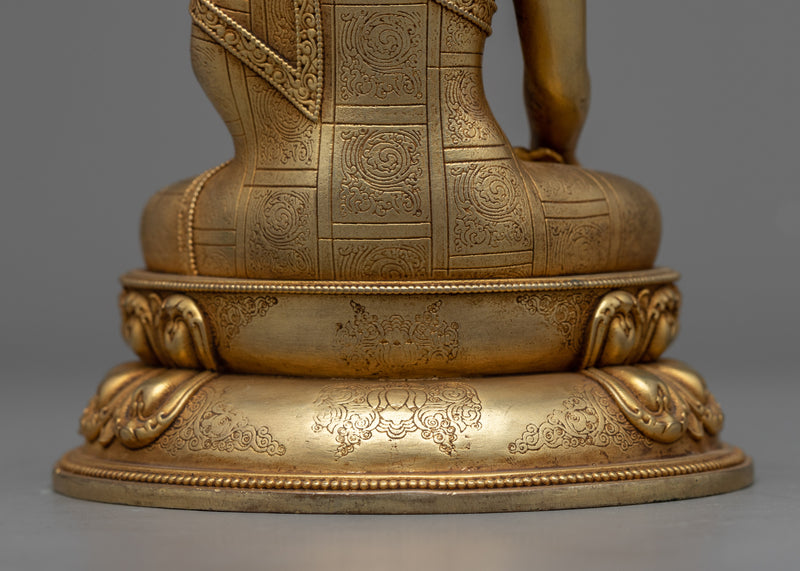 Golden Buddha Statue "Shakyamuni Buddha" | Immerse in Divine Tranquility