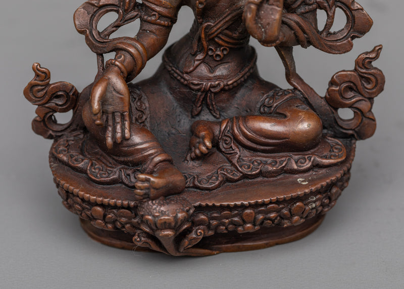 Embrace Peace with Our Small Green Tara Statue | Machine Made Statuettes