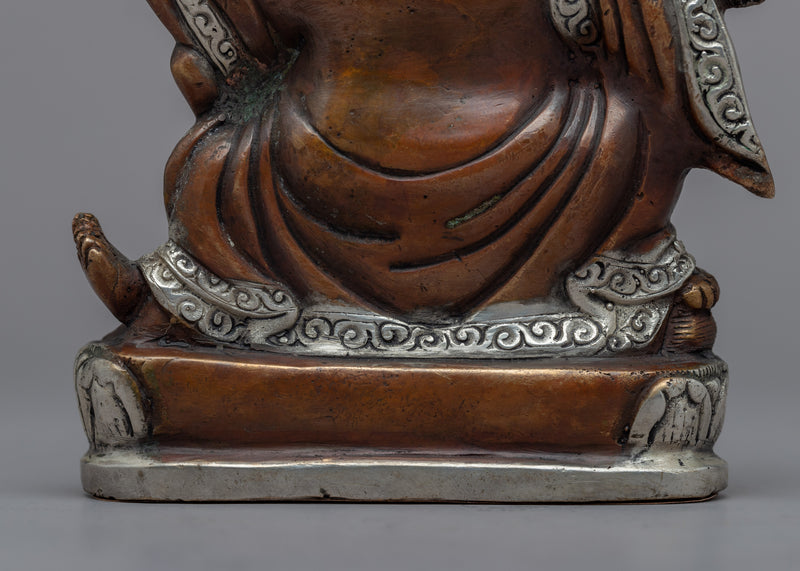 Welcome Protection with Our Mini Mahakala Bernagchen Copper Statue | Machine Molded Statuette