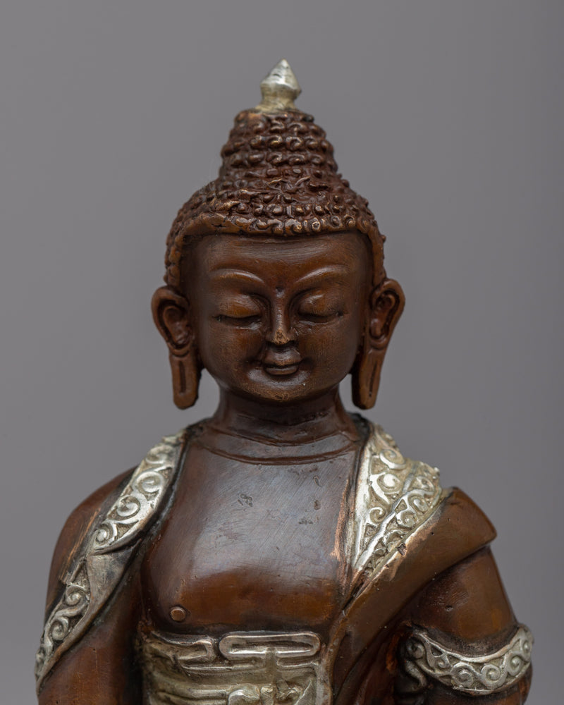 Invoke Peace with Our Portable Shakyamuni Buddha Copper Statue | Machine Made Figurine