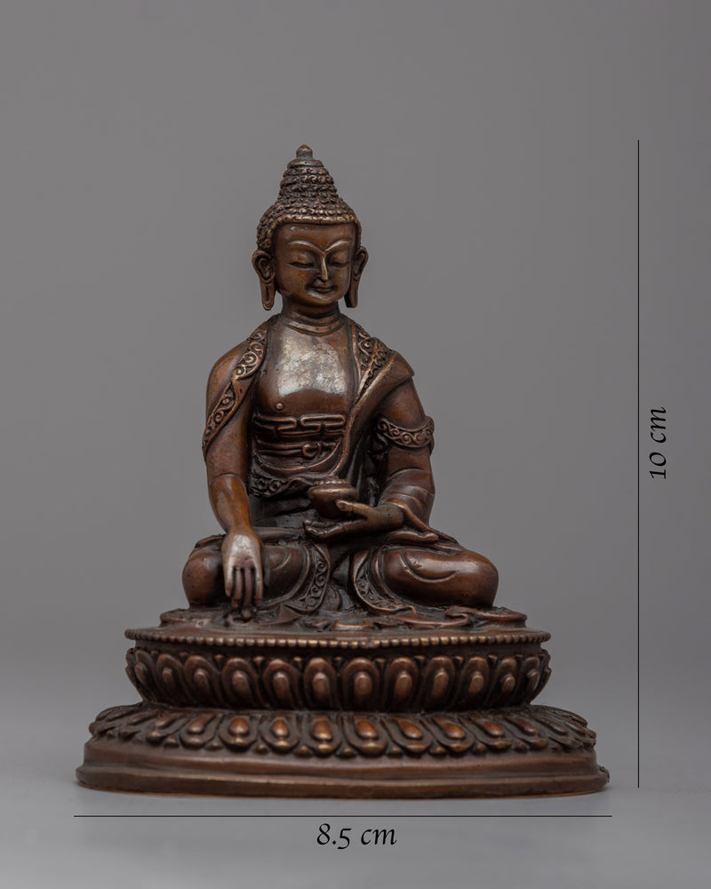 Tiny Buddha Shakyamuni Copper Statue | Experience Serenity with our Statuette