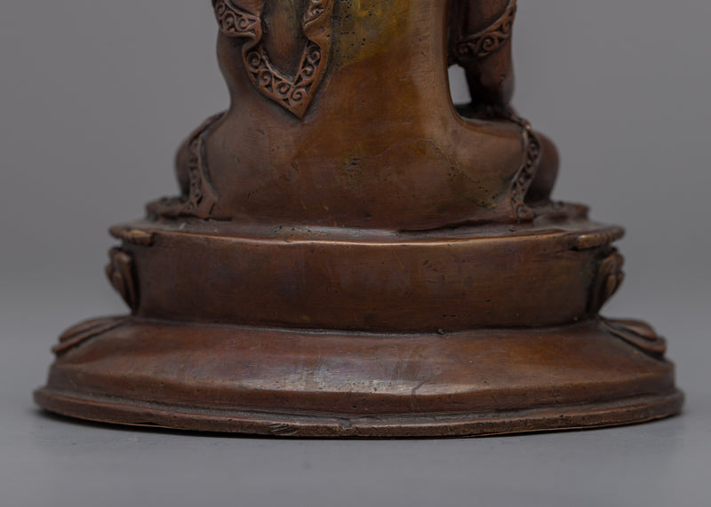 Tiny Buddha Shakyamuni Copper Statue | Experience Serenity with our Statuette