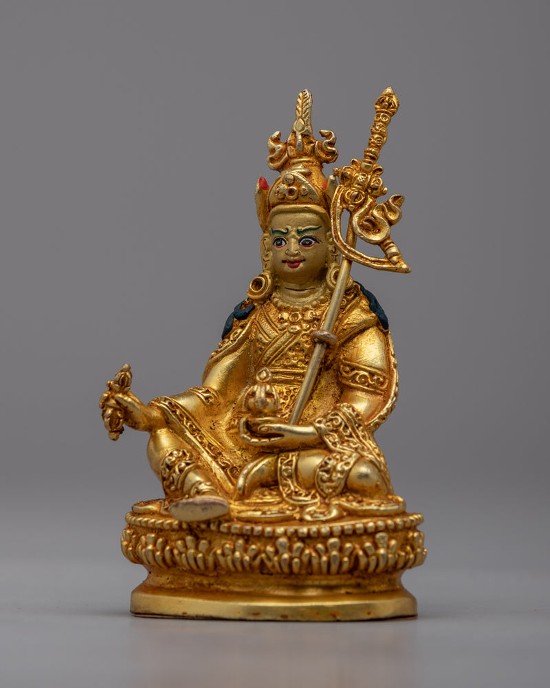 Embrace Wisdom with Our Small Padmasambhava Copper Statue | Machine Molded Statues