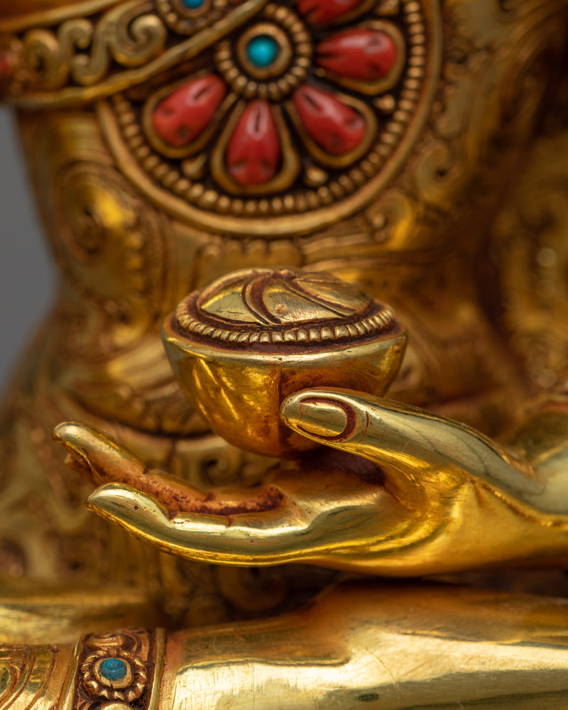 Premium Gautama Buddha Prince Copper Statue | Enlightening Golden Sculpture