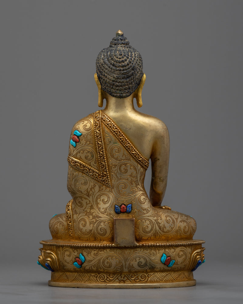 Shakyamuni Buddha Religion Statue | Embrace Serenity with our Golden Sculpture