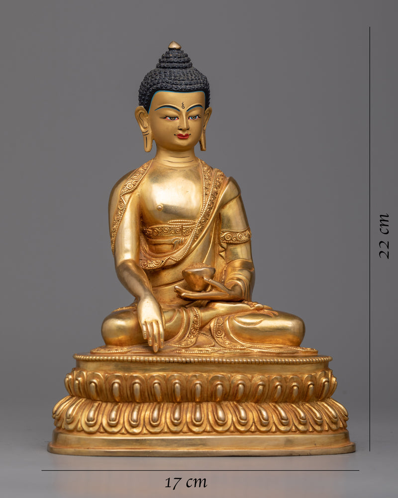 Enlighten Your Space with Gold Buddha Statue | Shakyamuni Buddha Sculpture