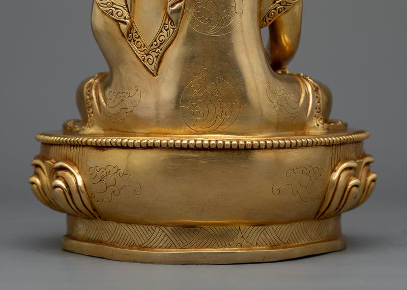 Sangay Sakya Thubpa Golden Sculpture | Himalayan Traditional Artwork