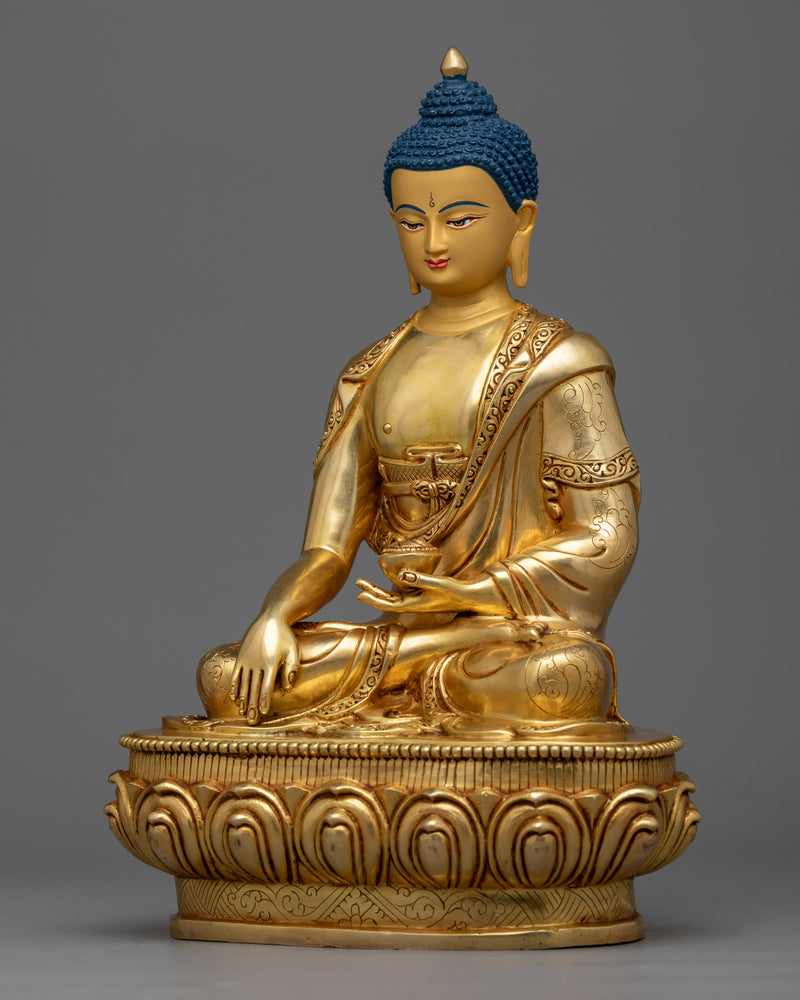 Sangay Sakya Thubpa Golden Sculpture | Himalayan Traditional Artwork