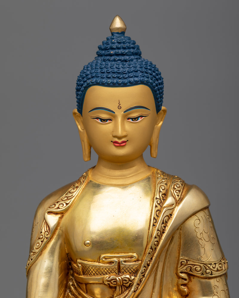 Sangay Sakya Thubpa Golden Sculpture | Himalayan Traditional Artwork