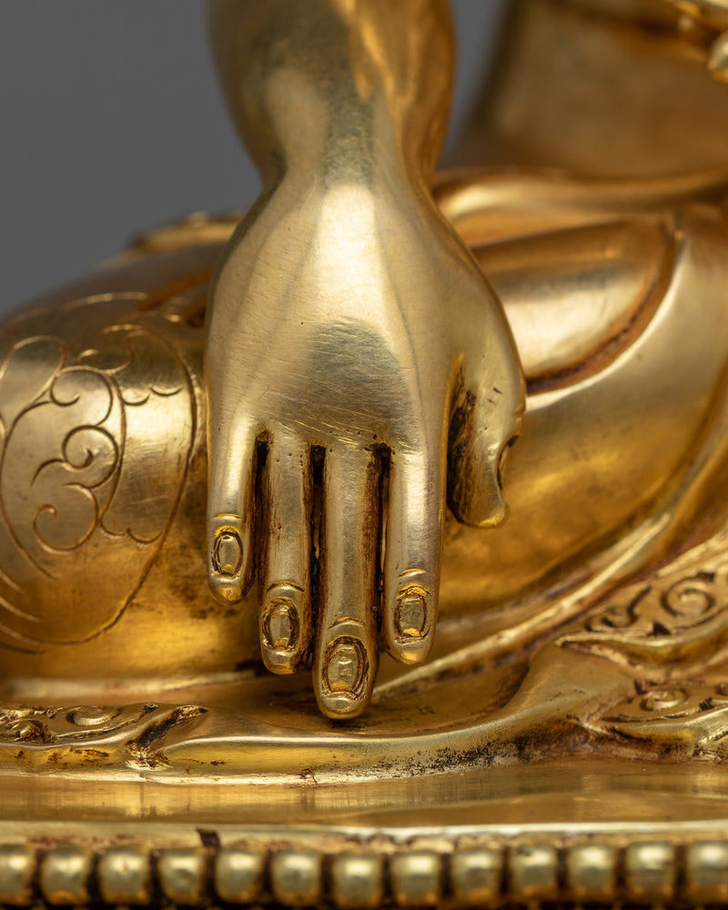 Sangay Sakya Thubpa Golden Sculpture | Himalayan Traditional Artwork