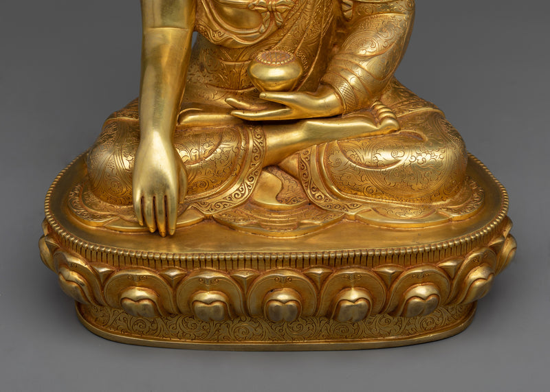 Our Gold Gilded Bhagavan Shakyamuni Buddha Statue | Experience Serenity and Enlightenment