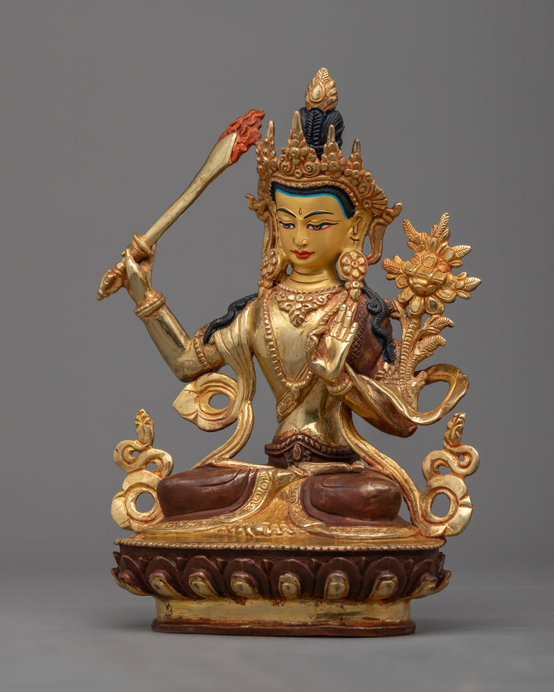 Manjushree Bodhisattva Figurine | Ignite Wisdom with our Sculpture