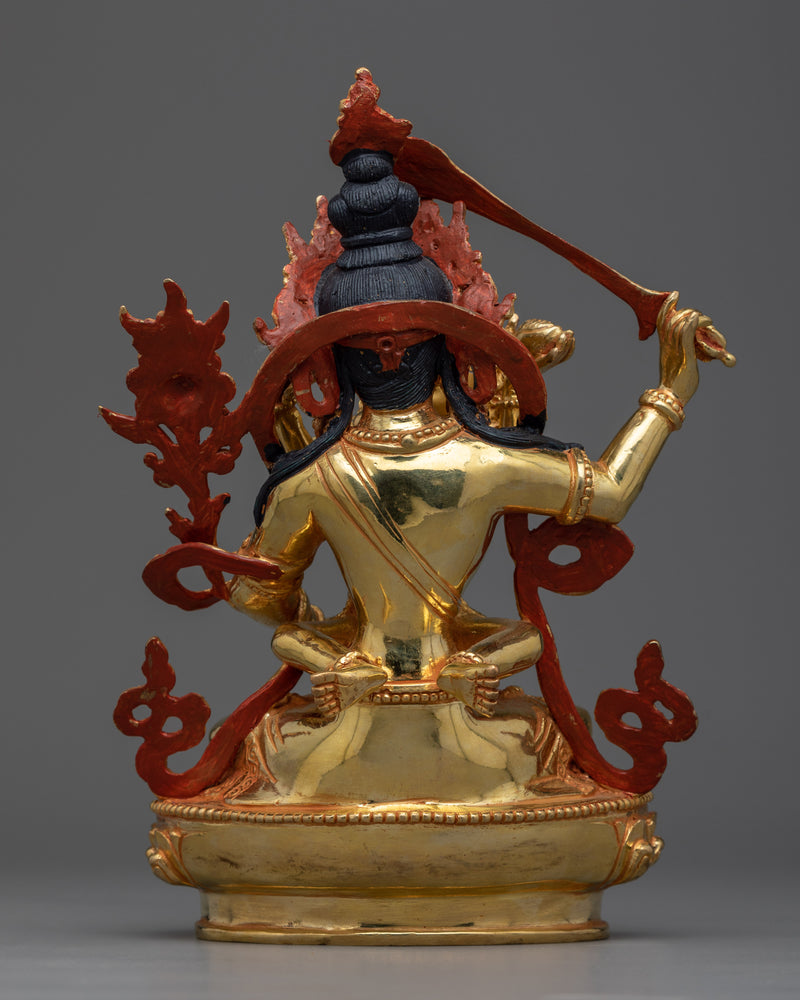 Manjushri with Consort Statue | Wisdom and Clarity Embodied