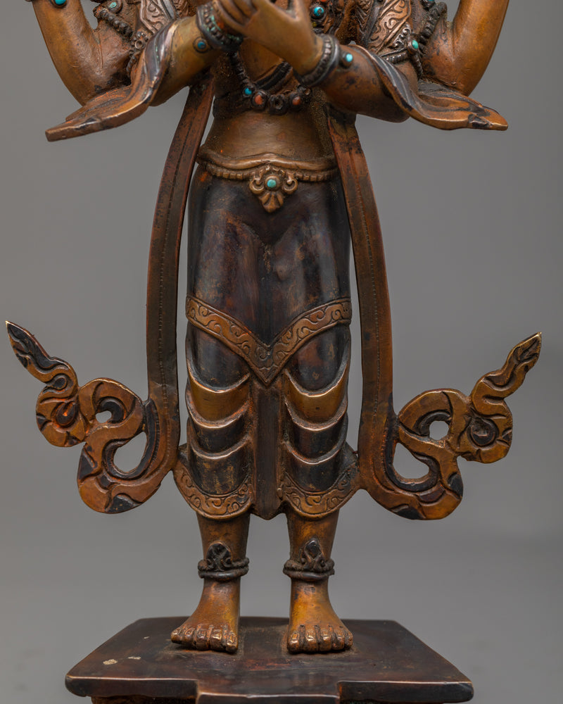 Standing 4 Armed Chenrezig Statue | The Embodiment of Universal Compassion