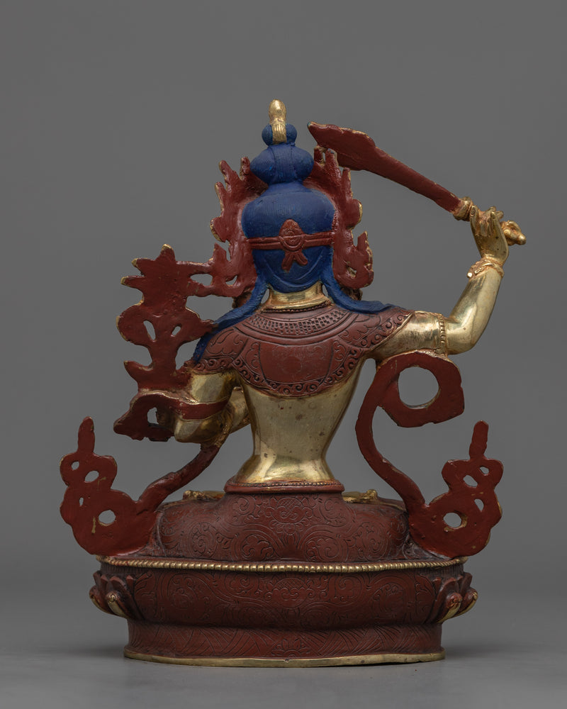 Manjushri Bodhisattva Deity | 8.6" Sculpture Handmade in Nepal