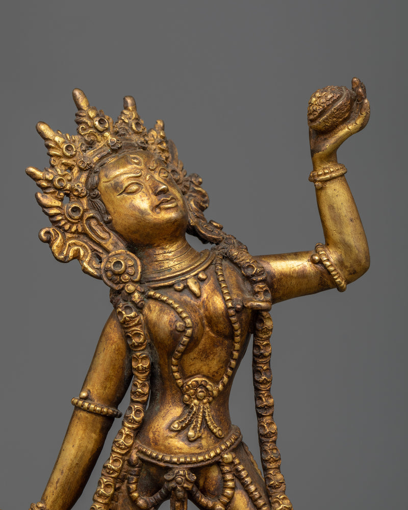 Vajrayogini Dakini Statue | Antique Finish Female Goddess