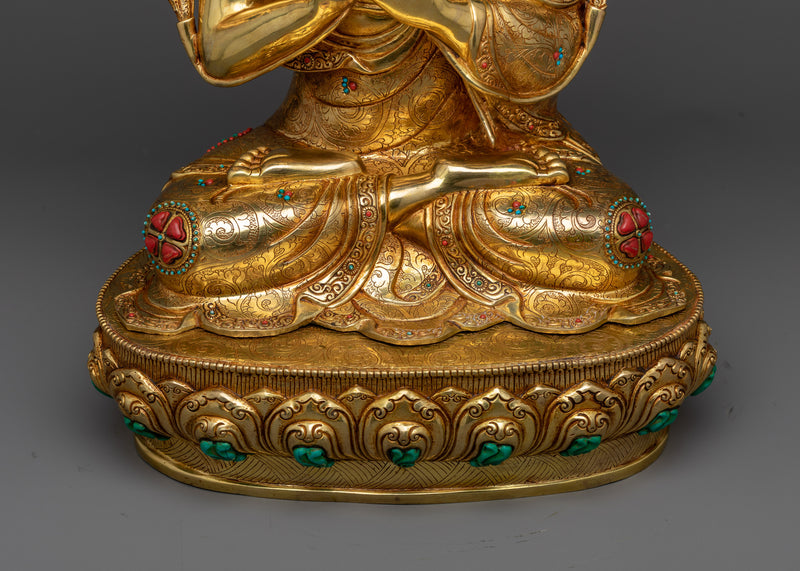 Tsongkhapa and His Disciples Statue Set | High Quality Handmade Work of Art