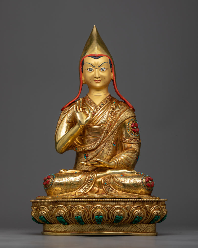 Tsongkhapa and His Disciples Statue Set | High Quality Handmade Work of Art