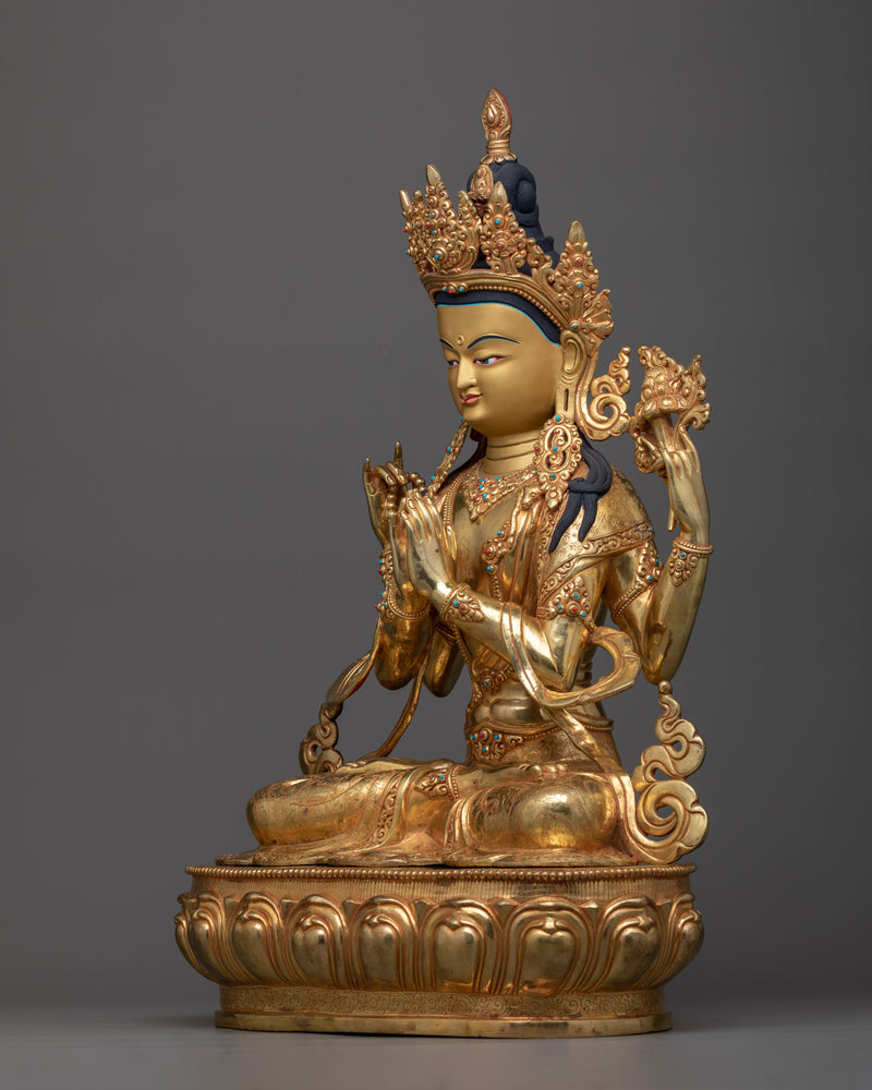 Chenrezig Compassionate Bodhisattva Statue | Handmade in Nepal