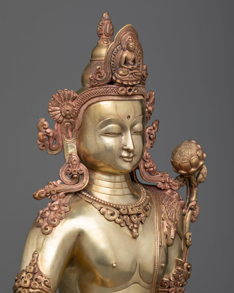 Two-Armed Chenrezig Statue | Masterfully Hand-carved Sculpture