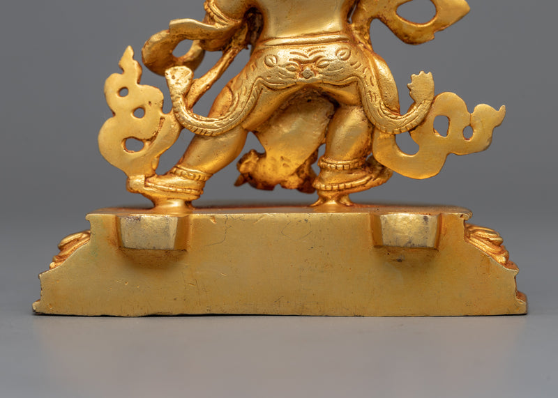 Small Vajrapani Statue Perfect for Altar Box | Divine Guardian of Dharma