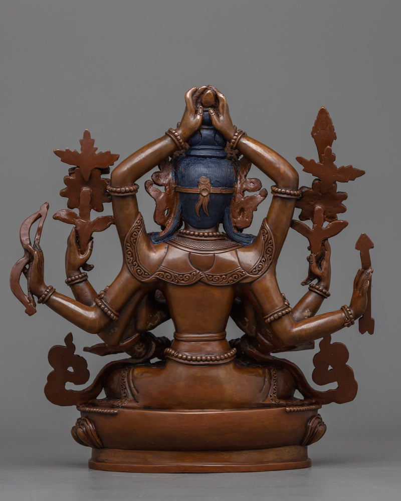 Unlock Wisdom with the Namasangati Artistry | Chocolate Oxidized Statue