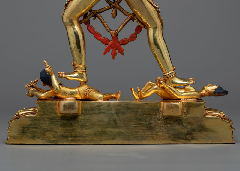 Exquisite Vajrayogini Ucheyma Statue | 24k Gold Gilded Nepalese Sculpture