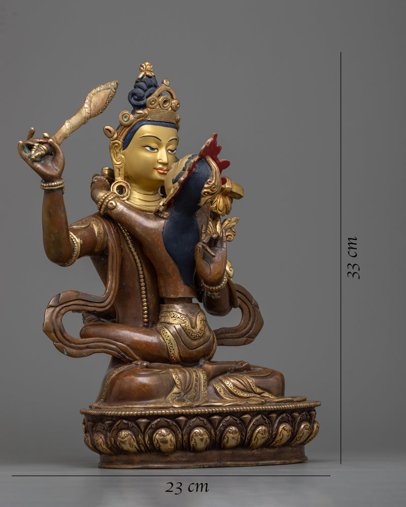 manjushri-with-consort-statue