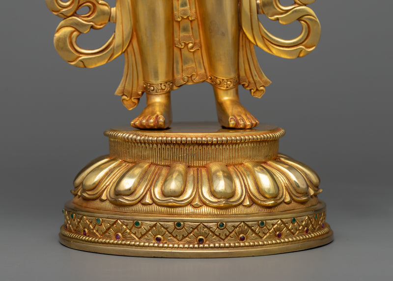 Standing Chenrezig 44cm Statue | Compassionate Deity of Buddhism