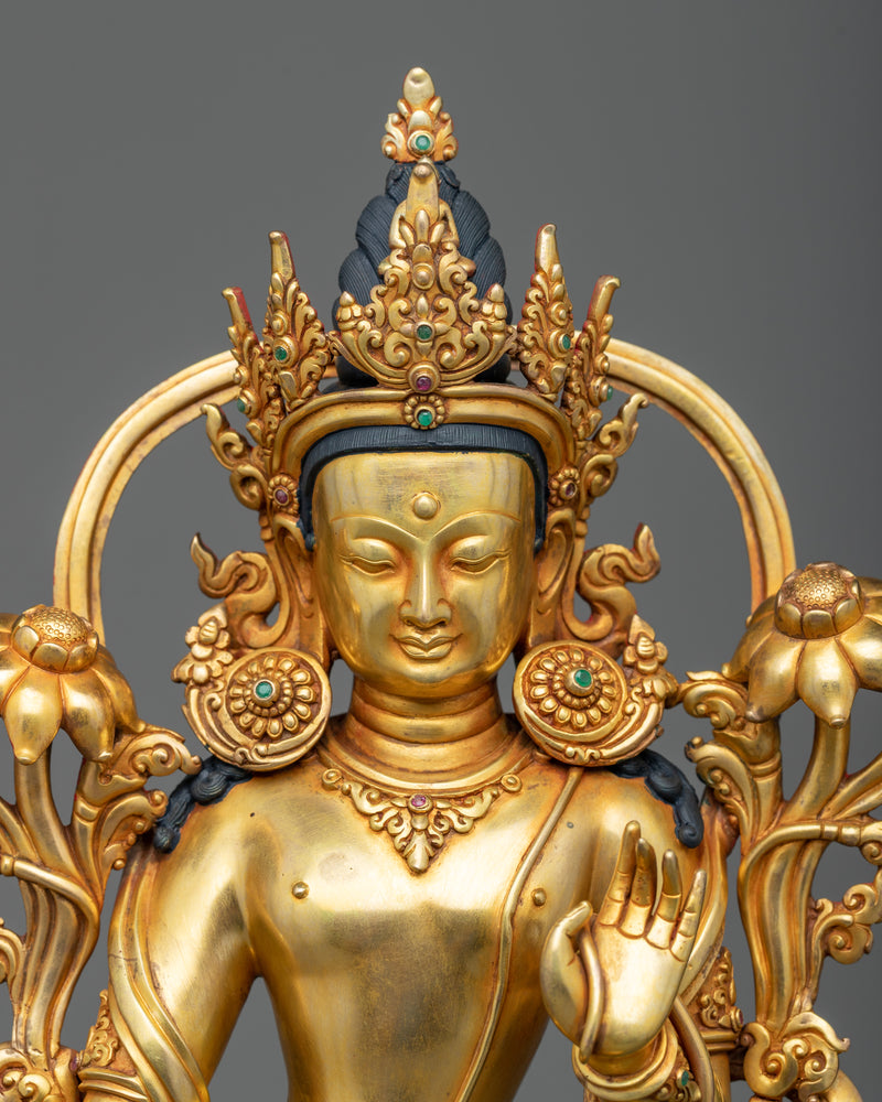 Standing Chenrezig 44cm Statue | Compassionate Deity of Buddhism