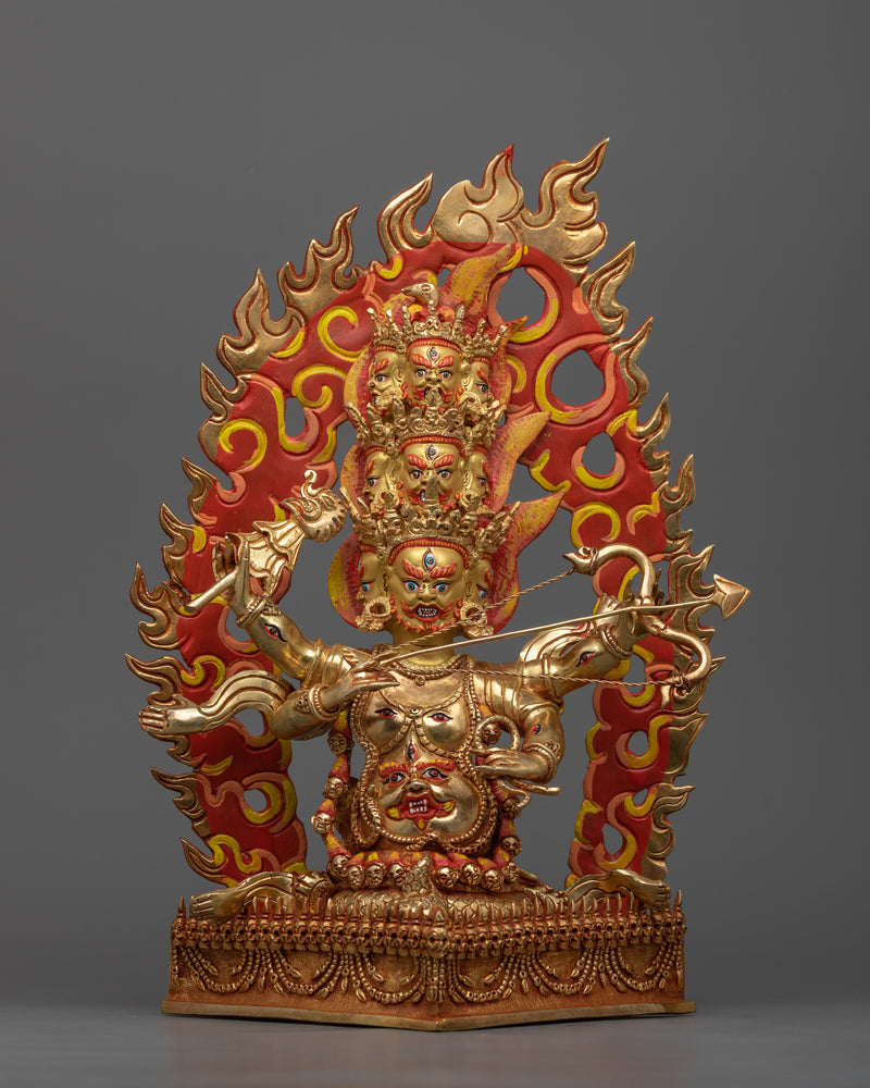 Ekajati, Dorje Legpa, and Rahula Set Statue | The Triumvirate Protectors