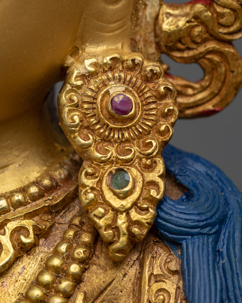 Gold Gilded Chenrizig Statue | Embodiment of Boundless Compassion