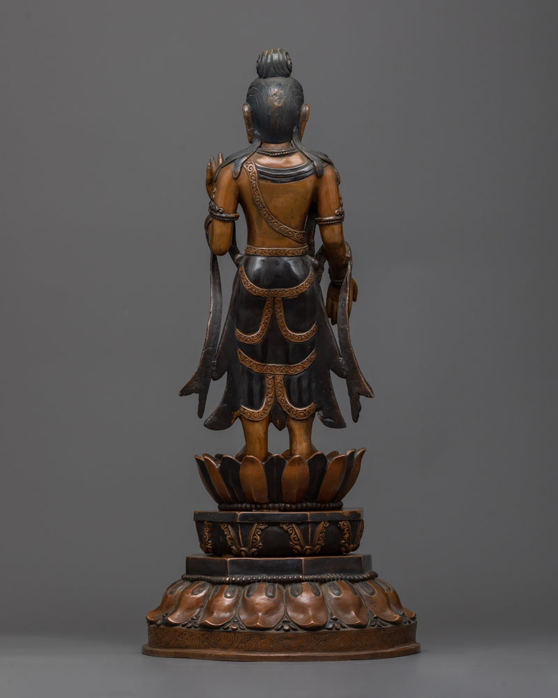 Majestic Japanese Avalokiteshvara Sculpture | Himalayan Zen Artwork