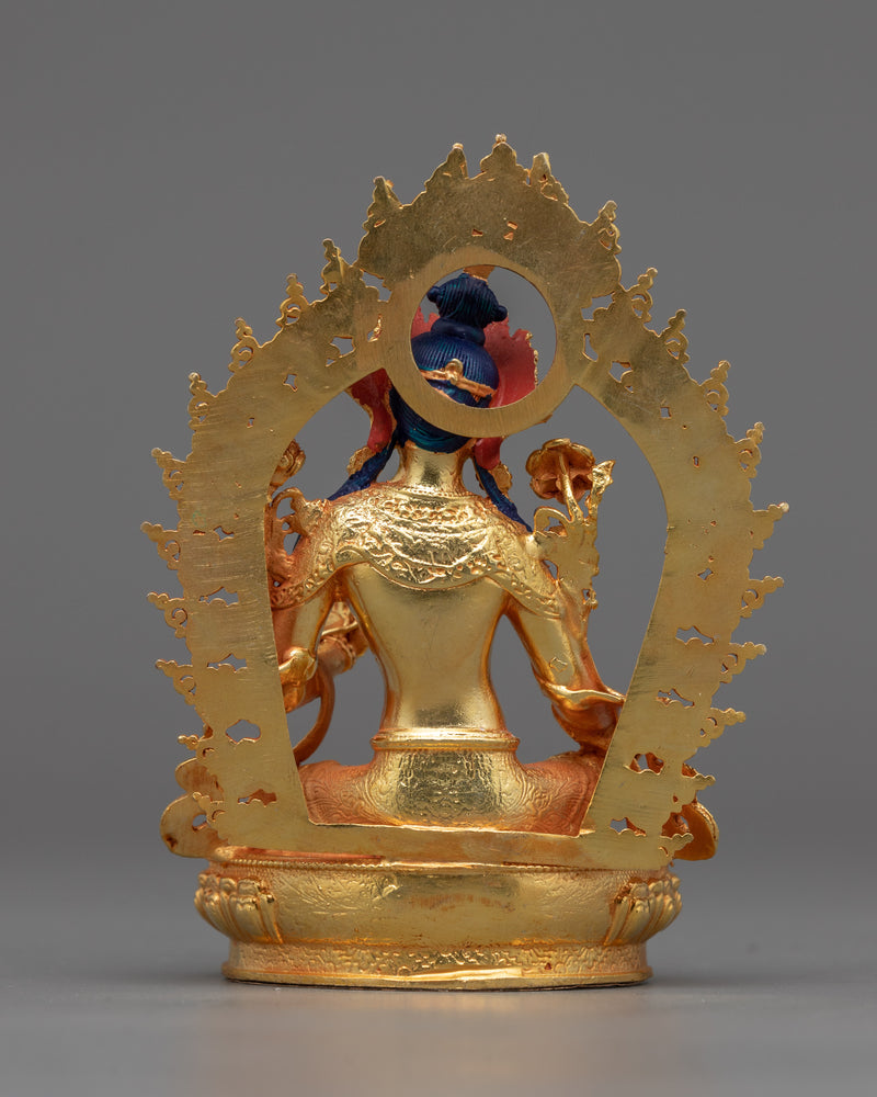 Tiny Green Tara Statuette | Sanctuary in Gold