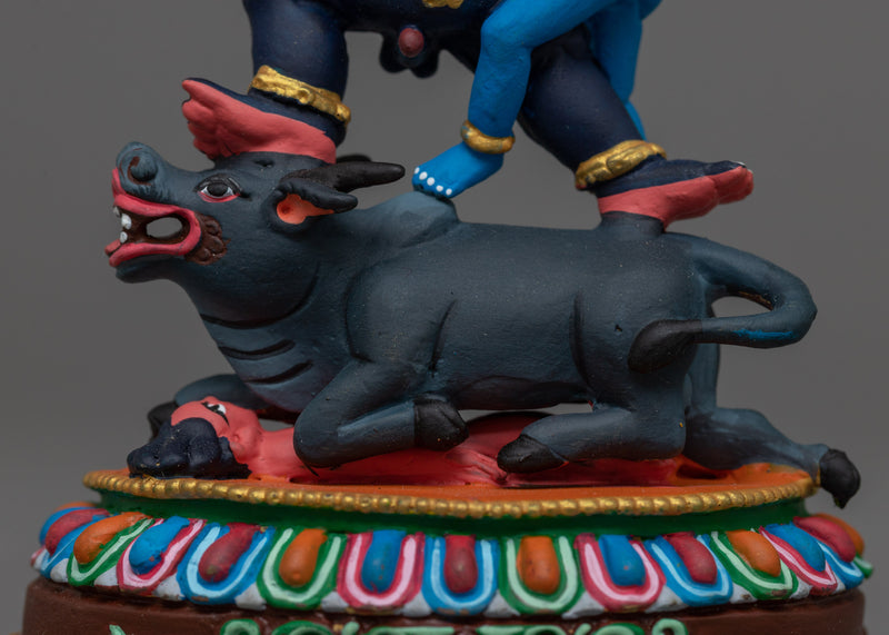 Miniature Yamantaka Statue | Colorful Mini Sculpture