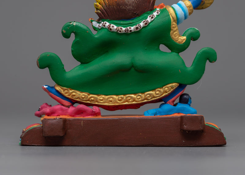 Compact Mahakala Bernagchen Sculpture | Guardian Deity of Protection and Power