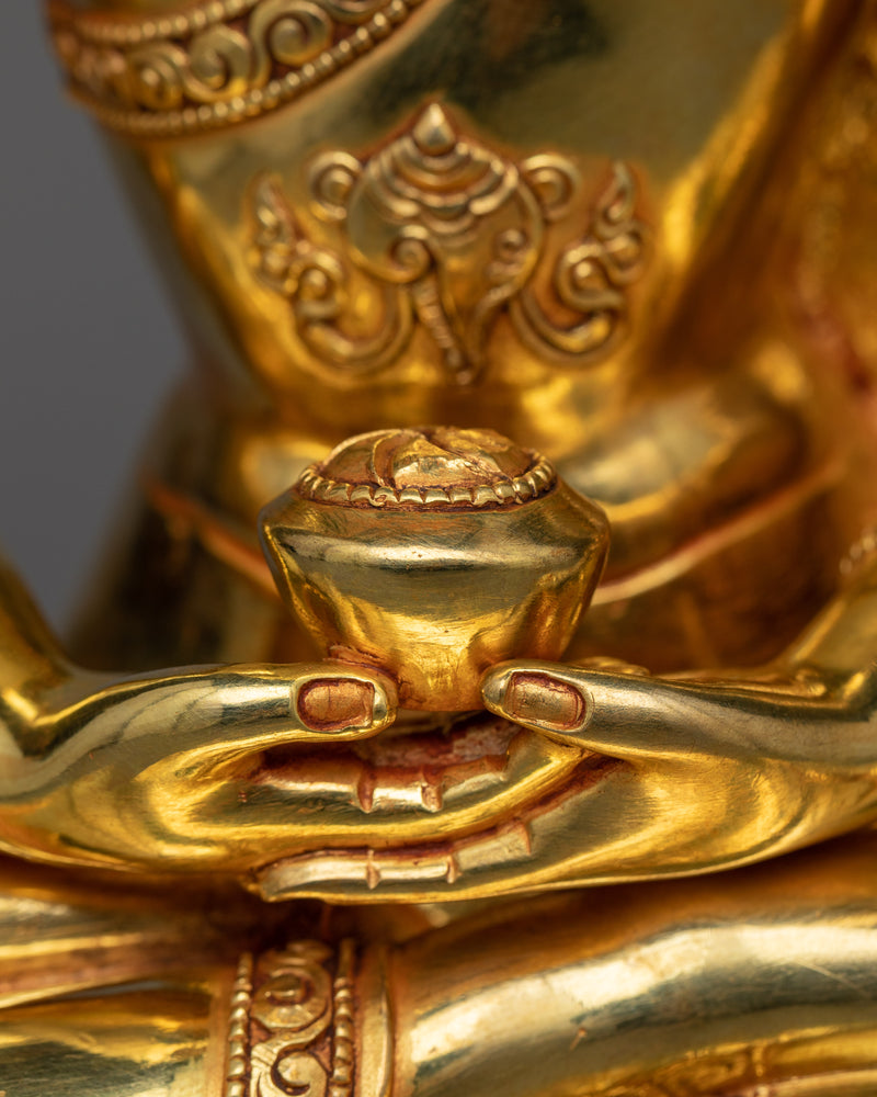 Trio Buddha Set Statue | Exquisite Golden Triad