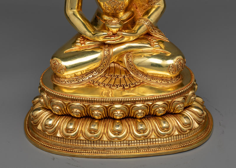 Trio Buddha Set Statue | Exquisite Golden Triad