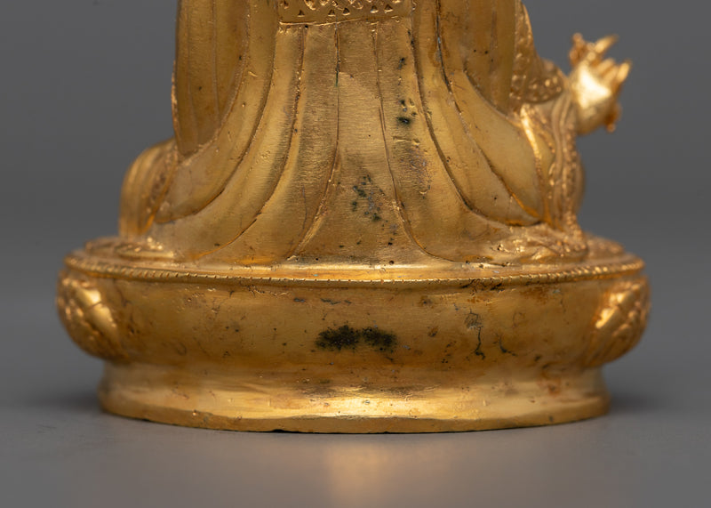 Tiny Guru Rinpoche Statue | 24K Gold Electroplated Elegance