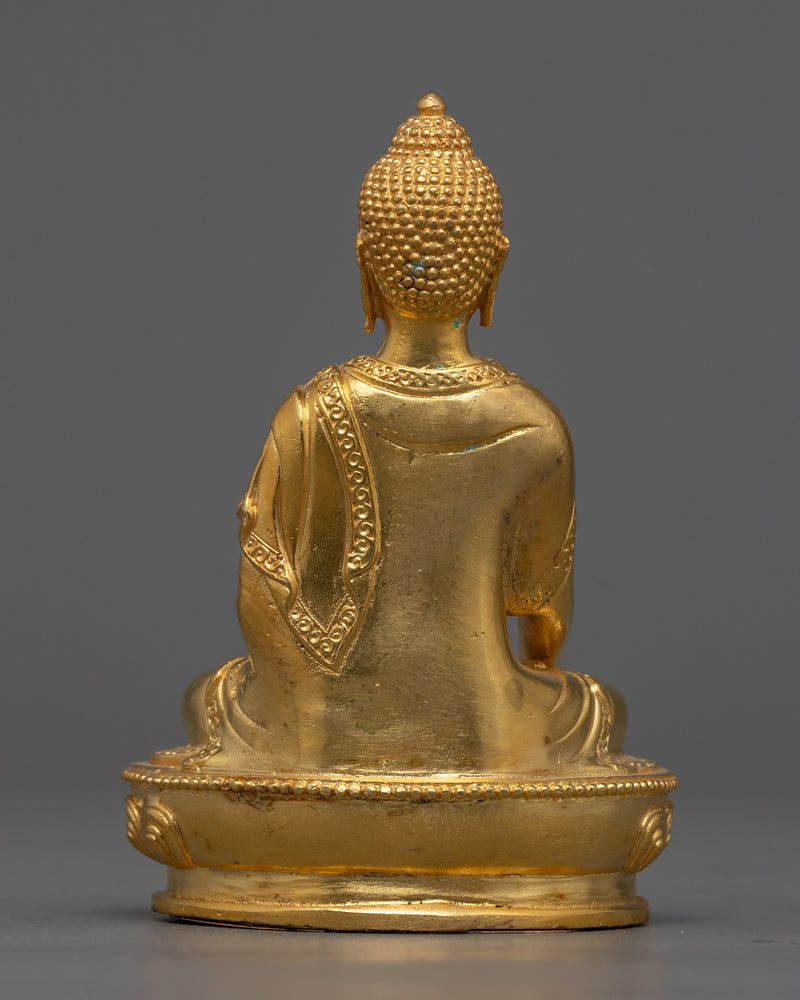 Tiny Shakyamuni Buddha Statue | 24K Gold Radiance