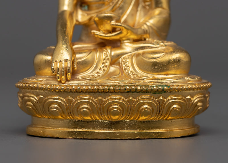 Tiny Shakyamuni Buddha Statue | 24K Gold Radiance