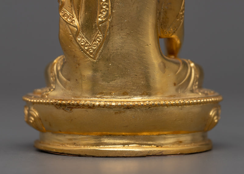 Tiny Shakyamuni Buddha Statue | 24K Gold Radiance