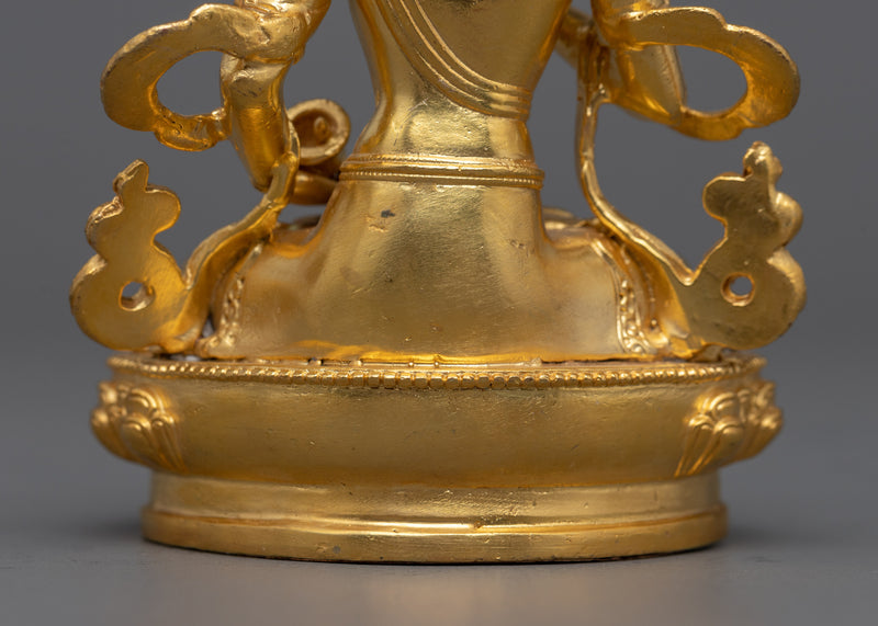 Small Vajrasattva Statue | 24K Gold Electroplated Purity