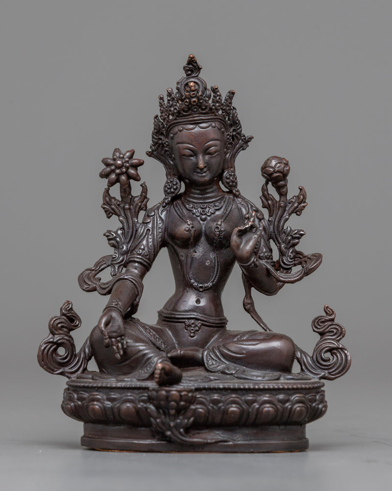 Small Bodhisattva Set in Oxidized Copper | Sacred Ensemble