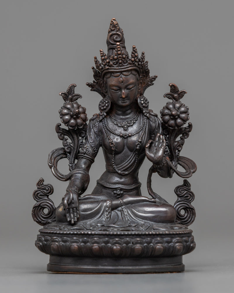 Small Bodhisattva Set in Oxidized Copper | Sacred Ensemble